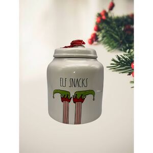 Rae Dunn Elf Snacks Christmas Canister
